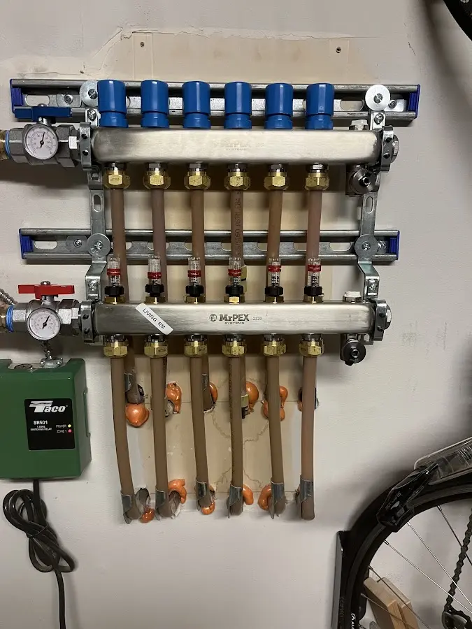 Plumber performing Gas Leak Detection at a residential property in Fredericksburg